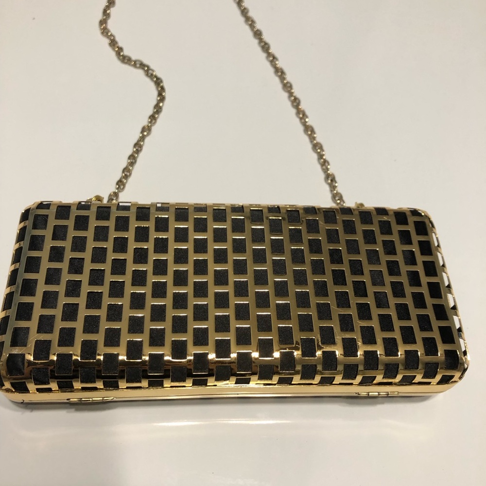BCBG MaxAzria Gold Formal Clutch Purse